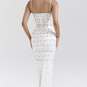 Martine Ivory Embellished Corset Wedding Gown - Image 10