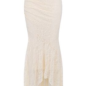 Therese Vintage Cream Lace Maxi Skirt - Image 2
