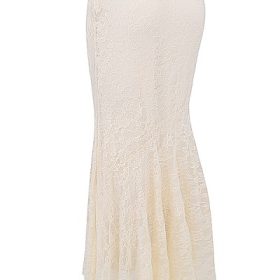 Therese Vintage Cream Lace Maxi Skirt - Image 3