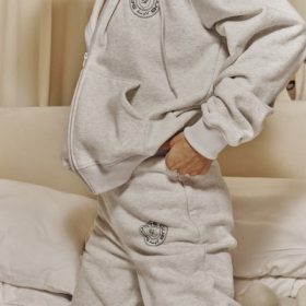 Mirage Light Grey Marl Zip Through Hoodie