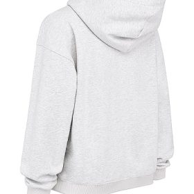 Mirage Light Grey Marl Zip Through Hoodie - Image 3