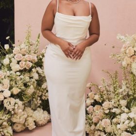 Margaux Ivory Draped Bridal Gown - Limited Edition - Image 11