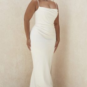 Margaux Ivory Draped Bridal Gown - Limited Edition - Image 18