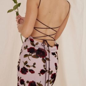 Serena Pink Devore Maxi Dress - Image 6