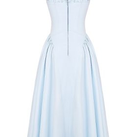 Dorothy Italian Azure Cotton Midi Sundress - Image 4